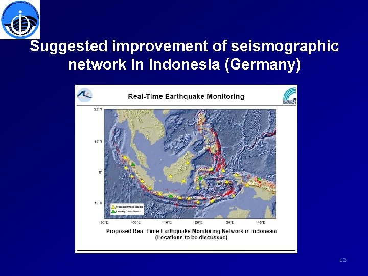 Suggested improvement of seismographic network in Indonesia (Germany) 12 