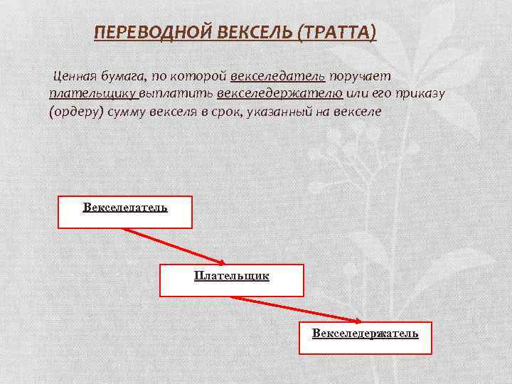 Вексель и другие ценные бумаги. Структура переводного векселя. Простой и переводной вексель.