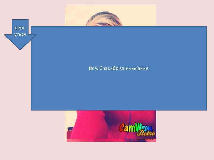 верн уться Все. Спасибо за внимание 