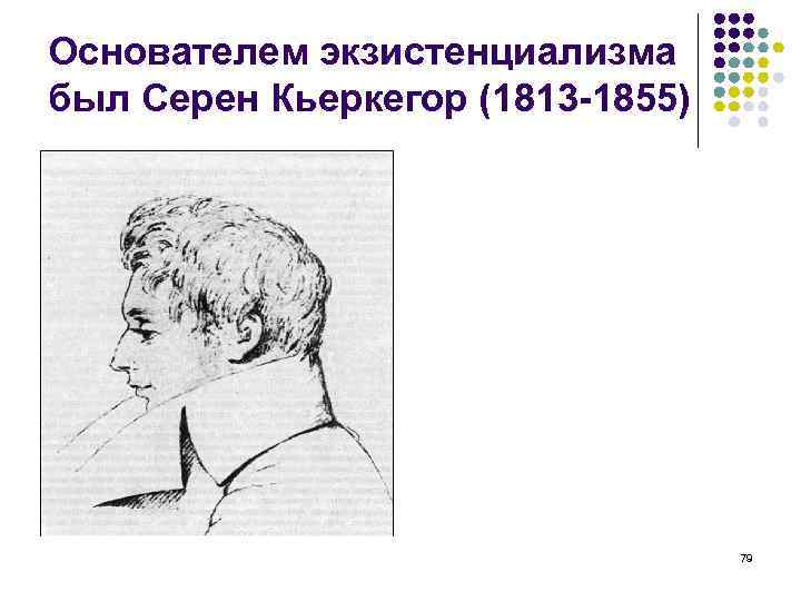 Основателем экзистенциализма был Серен Кьеркегор (1813 -1855) 79 