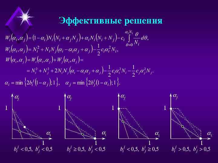 Эффективные решения 1 1 i i 1 j j 1 i i 1 1