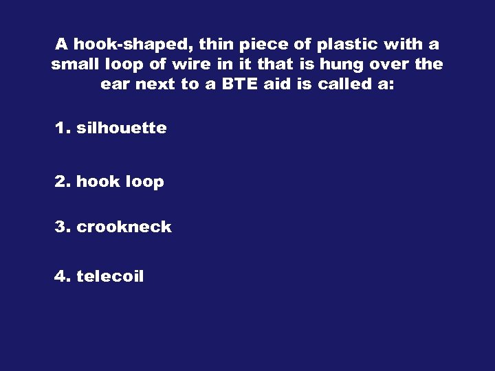 A hook-shaped, thin piece of plastic with a small loop of wire in it