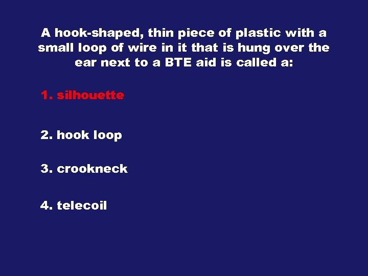 A hook-shaped, thin piece of plastic with a small loop of wire in it