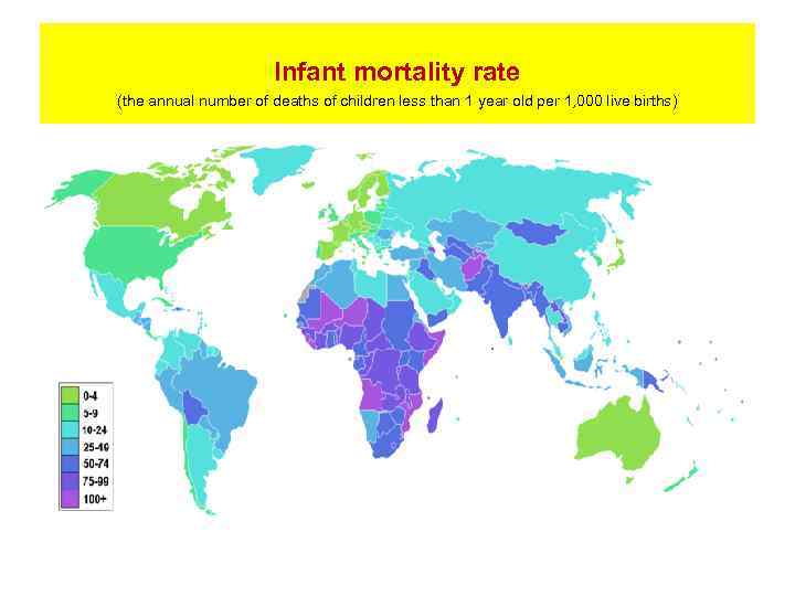 Infant mortality rate (the annual number of deaths of children less than 1 year