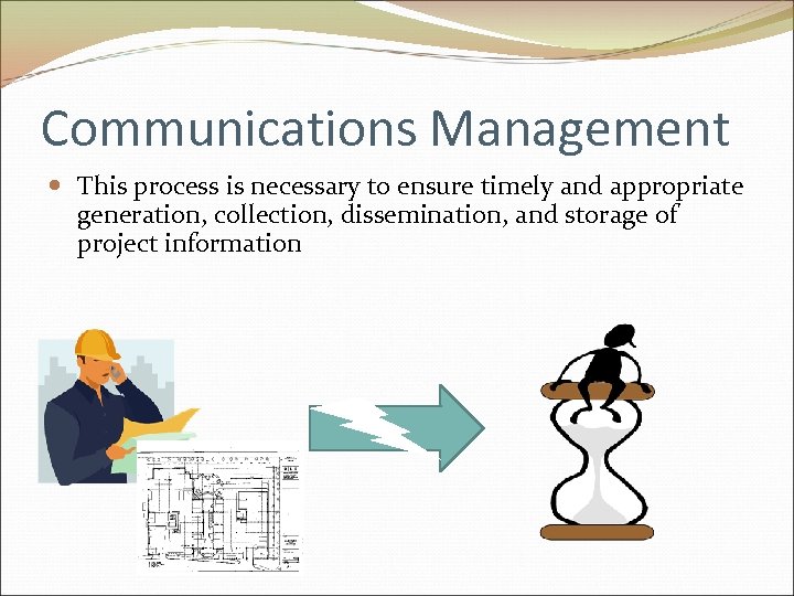 Communications Management This process is necessary to ensure timely and appropriate generation, collection, dissemination,