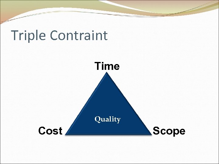 Triple Contraint Time Quality Cost Scope 