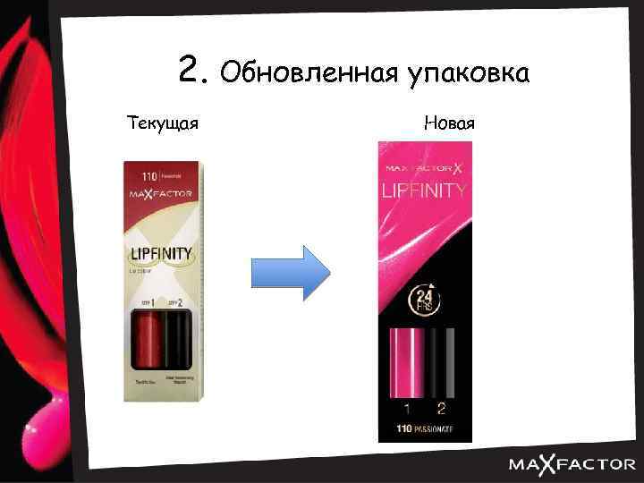 2. Обновленная упаковка Текущая Новая 