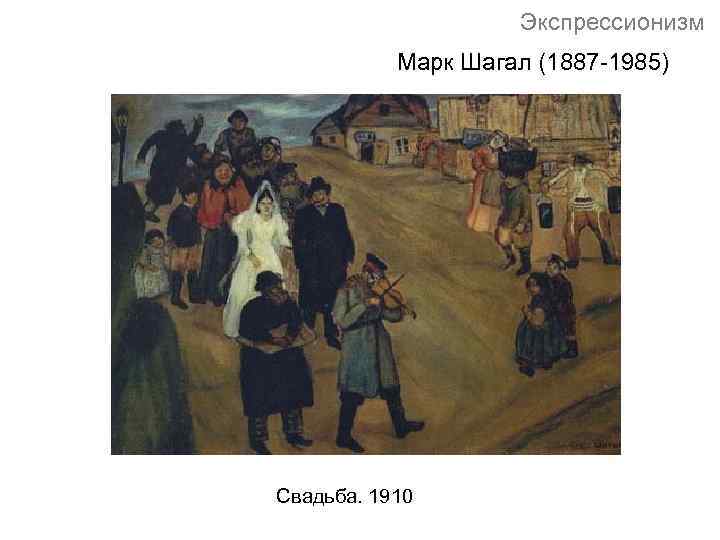 Экспрессионизм Марк Шагал (1887 -1985) Свадьба. 1910 