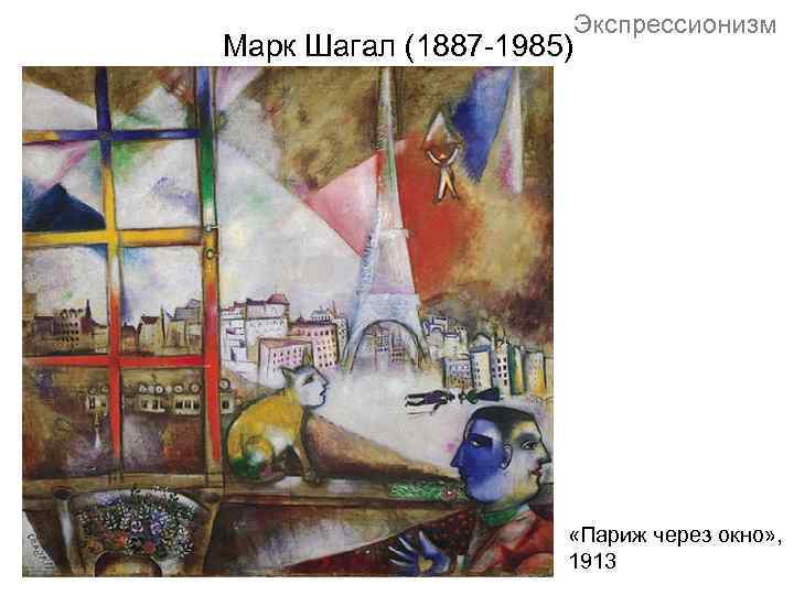 Марк Шагал (1887 -1985) Экспрессионизм «Париж через окно» , 1913 