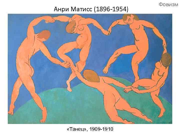 Анри Матисс (1896 -1954) «Танец» , 1909 -1910 Фовизм 