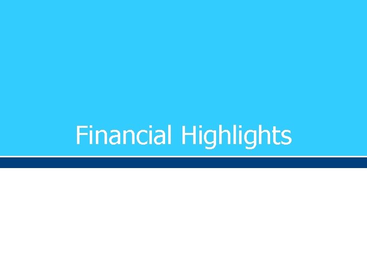 Financial Highlights 