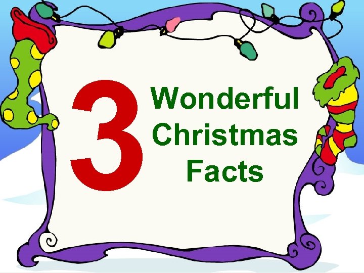 3 Wonderful Christmas Facts 