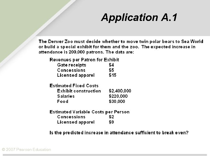 Application A. 1 © 2007 Pearson Education 
