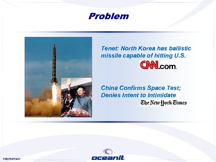 Problem Tenet: North Korea has ballistic missile capable of hitting U. S. China Confirms