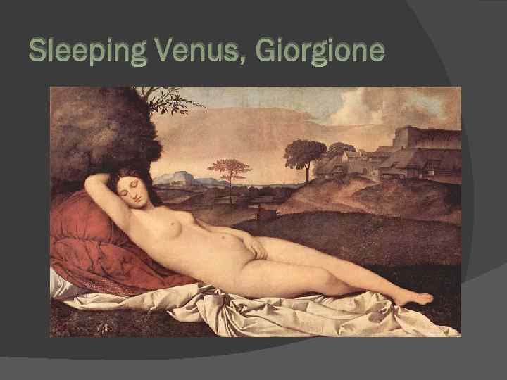 Sleeping Venus, Giorgione 