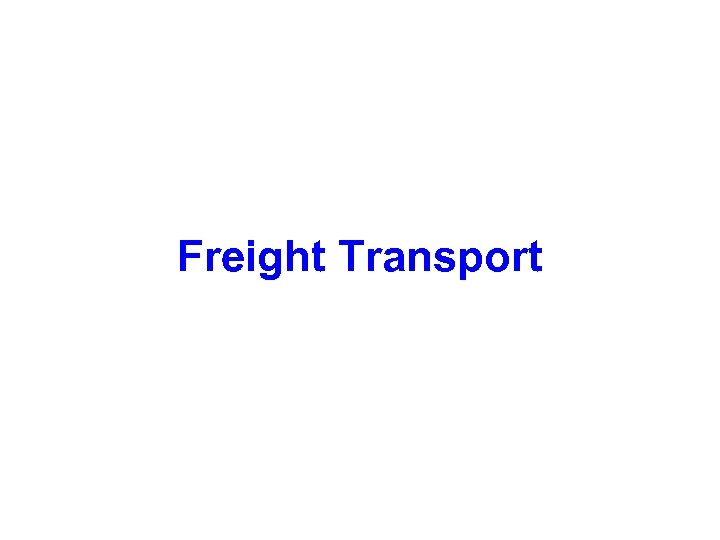 Freight Transport 