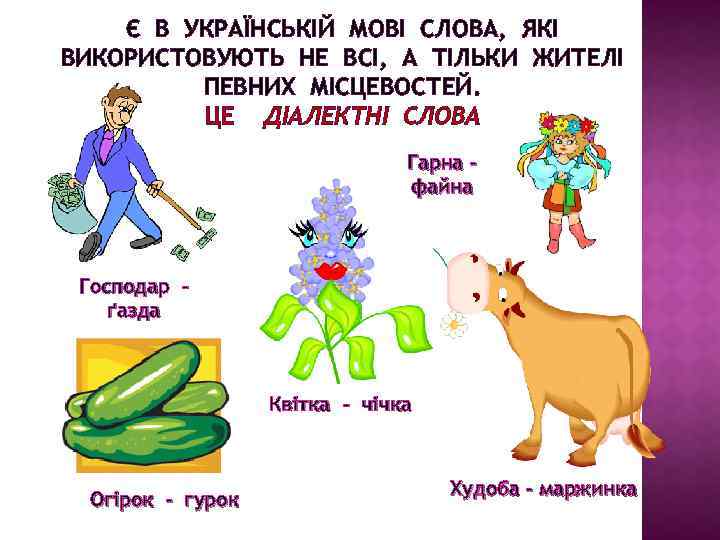 Є В УКРАЇНСЬКІЙ МОВІ СЛОВА, ЯКІ ВИКОРИСТОВУЮТЬ НЕ ВСІ, А ТІЛЬКИ ЖИТЕЛІ ПЕВНИХ МІСЦЕВОСТЕЙ.