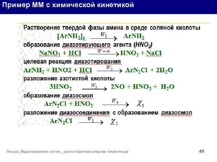 Пример ММ с химической кинетикой Лекция_Моделирование систем_ для аспирантов/ опорная презентация 46 