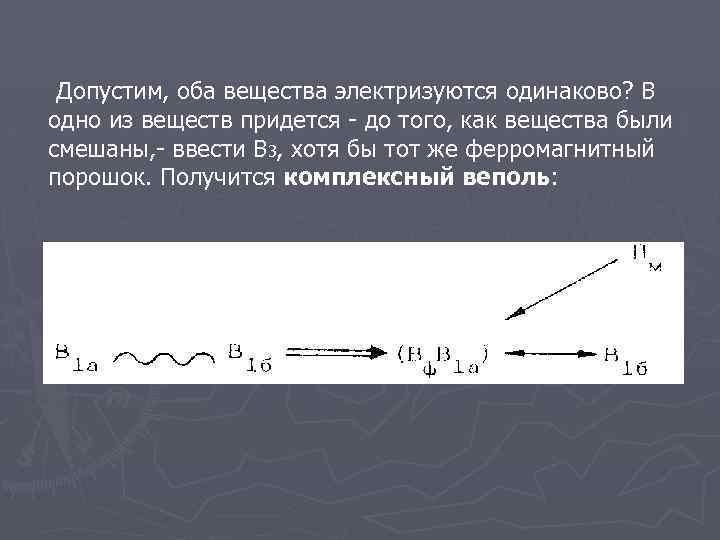 Допустим, оба вещества электризуются одинаково? В одно из веществ придется - до того, как