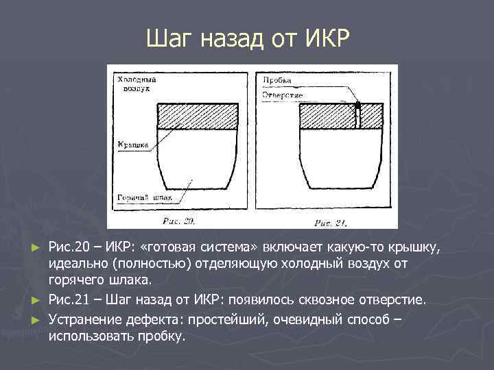 Шаг назад от ИКР Рис. 20 – ИКР: «готовая система» включает какую-то крышку, идеально