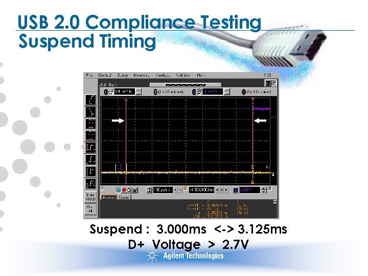 USB 2. 0 Compliance Testing Suspend Timing Suspend : 3. 000 ms <-> 3.