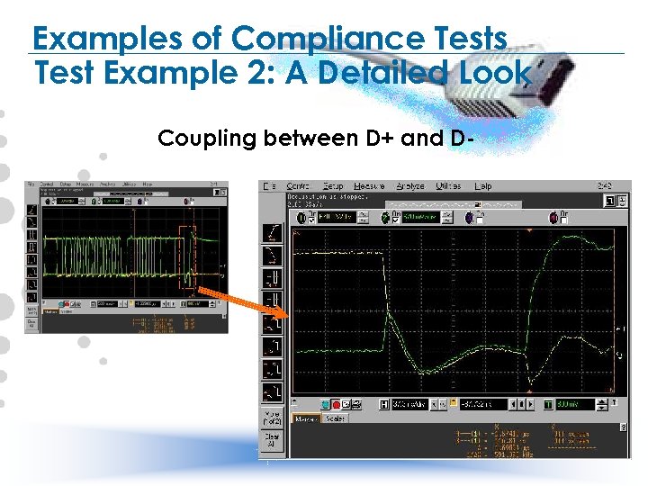 Examples of Compliance Tests Test Example 2: A Detailed Look Coupling between D+ and