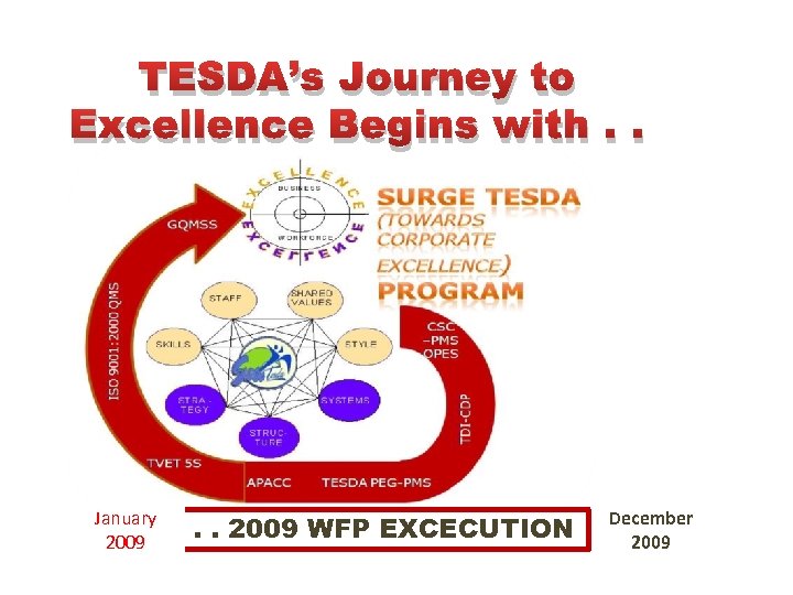 TESDA’s Journey to Excellence Begins with. . January 2009 . . 2009 WFP EXCECUTION