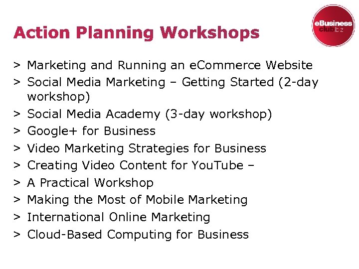 ˃ Marketing and Running an e. Commerce Website ˃ Social Media Marketing – Getting