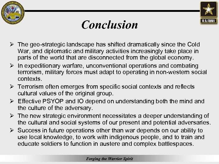 Conclusion Ø The geo-strategic landscape has shifted dramatically since the Cold War, and diplomatic