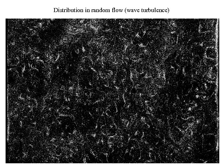 Distribution in random flow (wave turbulence) 