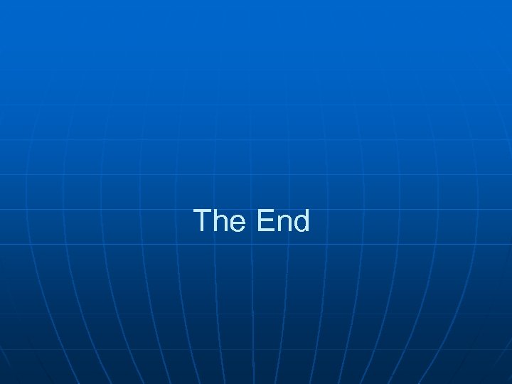 The End 