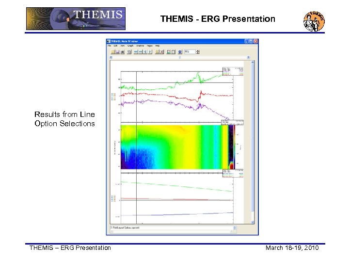 THEMIS - ERG Presentation Results from Line Option Selections THEMIS – ERG Presentation March