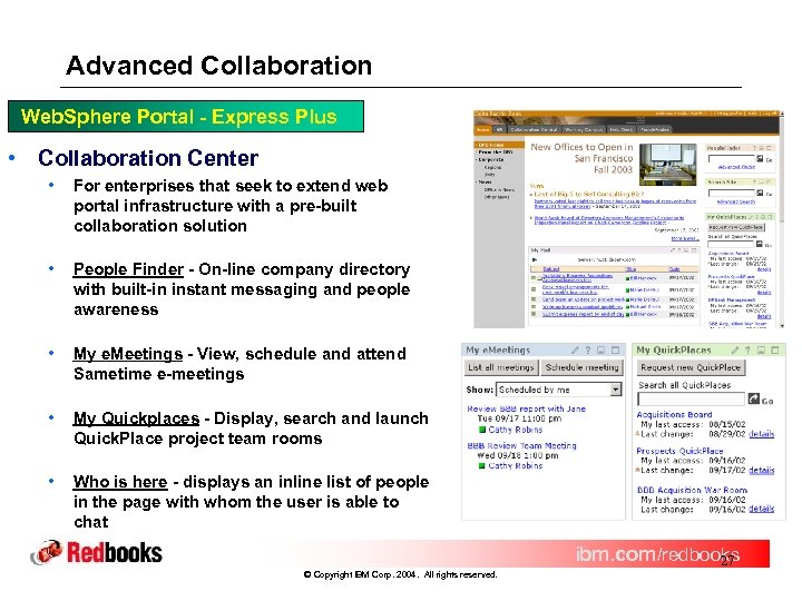 Advanced Collaboration Web. Sphere Portal - Express Plus • Collaboration Center • For enterprises