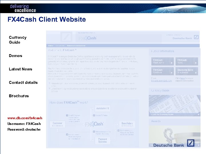 FX 4 Cash Client Website Currency Guide Demos Latest News Contact details Brochures www.