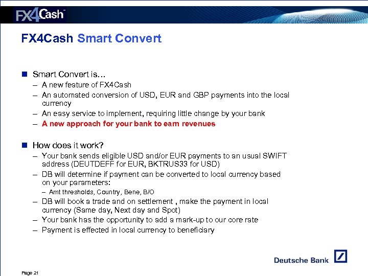 FX 4 Cash Smart Convert n Smart Convert is… – A new feature of