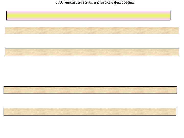 5. Эллинистическая и римская философия 