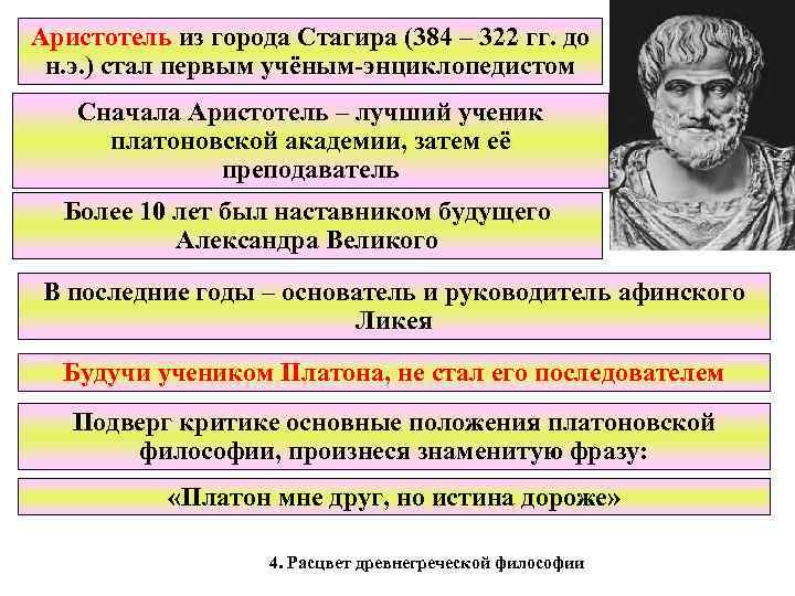 Аристотель из города Стагира (384 – 322 гг. до н. э. ) стал первым