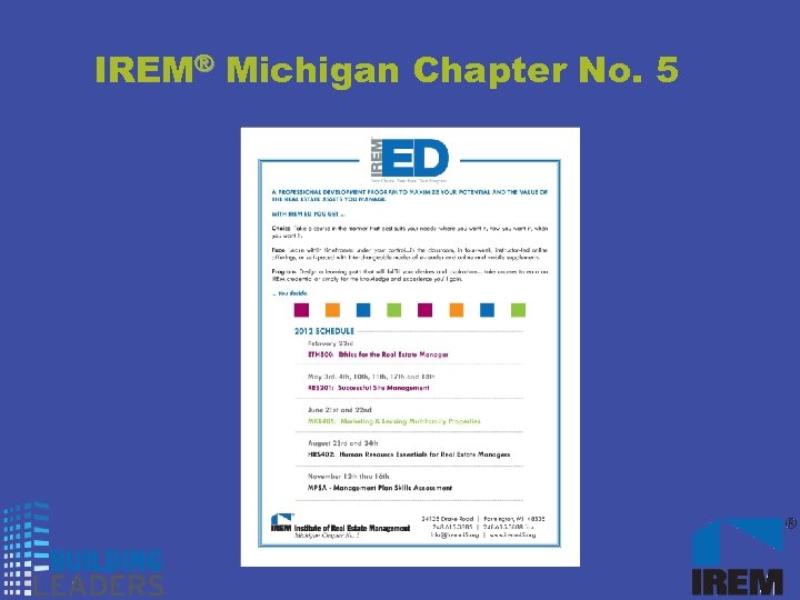 IREM® Michigan Chapter No. 5 
