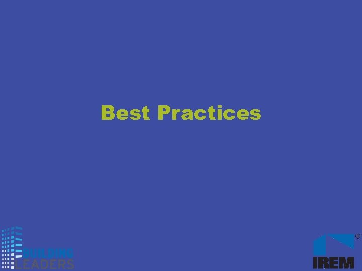 Best Practices 