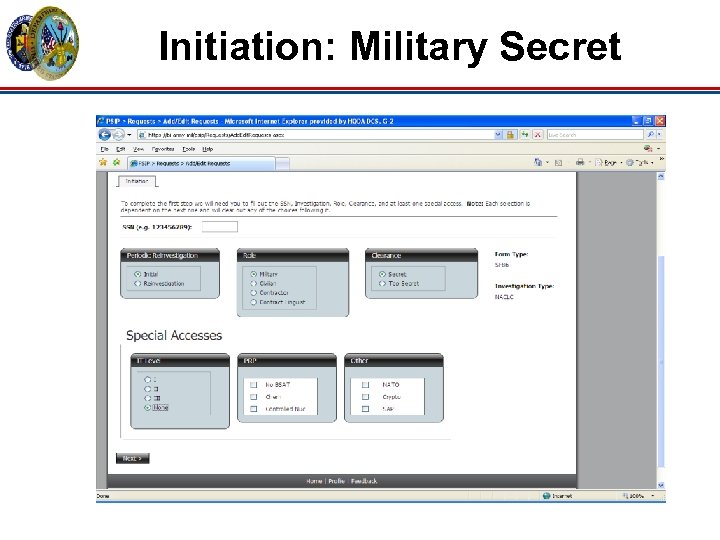 Initiation: Military Secret 