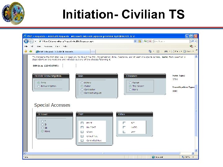 Initiation- Civilian TS 