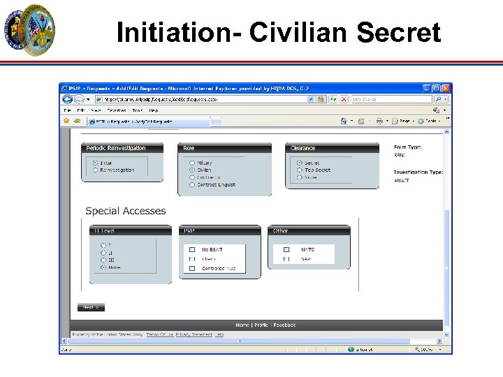 Initiation- Civilian Secret 