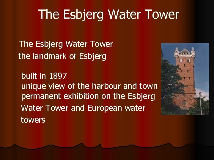  The Esbjerg Water Tower the landmark of Esbjerg built in 1897 unique view