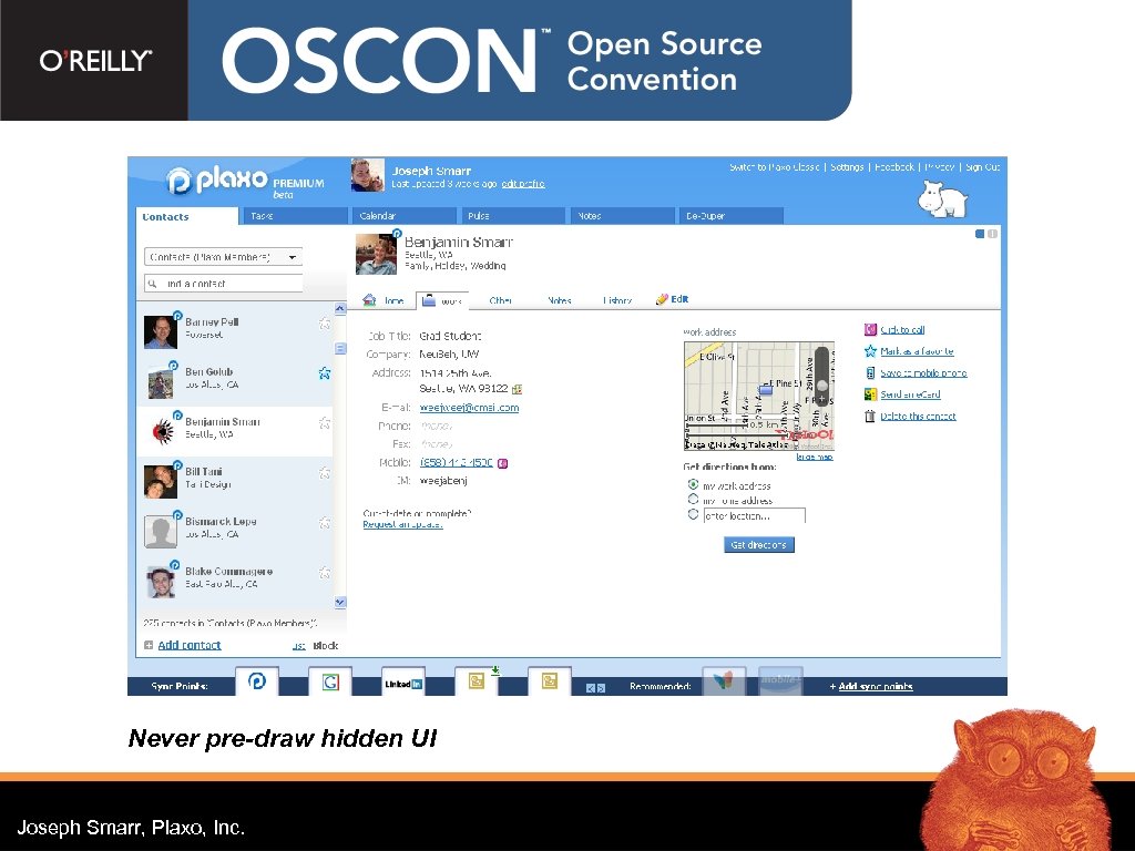 Never pre-draw hidden UI Joseph Smarr, Plaxo, Inc. 