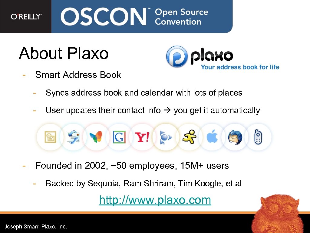 About Plaxo - Smart Address Book - - Syncs address book and calendar with