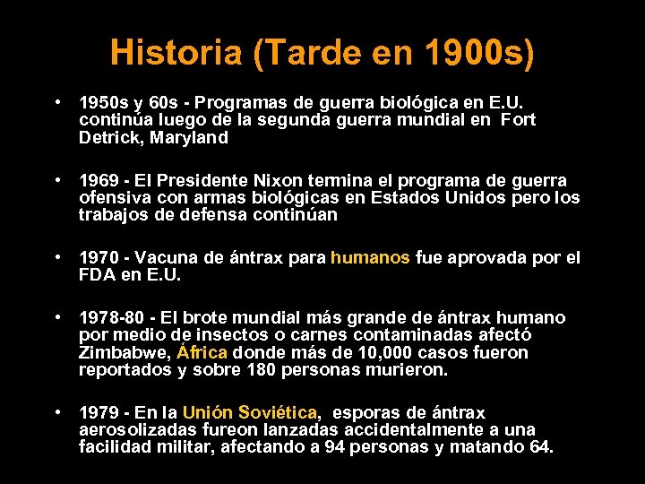 Historia (Tarde en 1900 s) • 1950 s y 60 s - Programas de