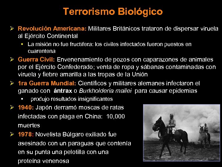 Terrorismo Biológico Ø Revolución Americana: Militares Británicos trataron de dispersar viruela al Ejército Continental