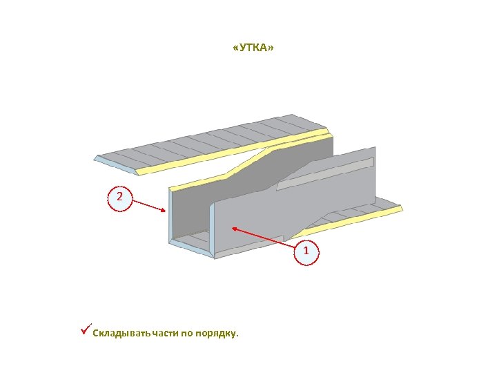  «УТКА» 2 1 üСкладывать части по порядку. 
