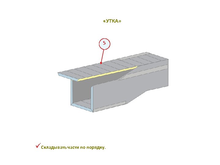  «УТКА» 5 üСкладывать части по порядку. 