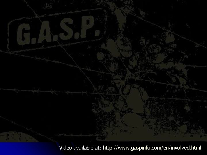 Video available at: http: //www. gaspinfo. com/en/involved. html 